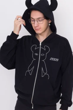 Bluza Rozpinana Studded Horned Lucy Zip Hoodie Bluzy Rozpinane