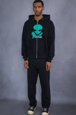 Clearance Bluza Rozpinana Alien Zip Hoodie Bluzy Rozpinane