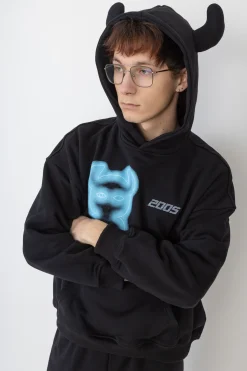 Sale Bluza Z Kapturem Airbrushed Horned Bluzy Z Kapturem