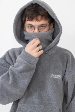 Hot Bluza Z Kapturem Basic Masked Fleece Bluzy Z Kapturem