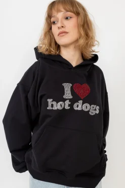 Online Bluza Z Kapturem I <3 Hot Dogs Bluzy Z Kapturem