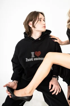 New Bluza Z Kapturem I <3 Hot Moms Bluzy Z Kapturem