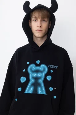 Best Bluza Z Kapturem Lovely Lucy Horned Bluzy Z Kapturem