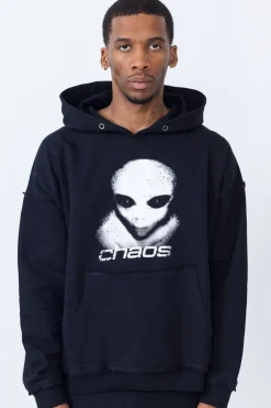 Sale Bluza Z Kapturem Alien Distressed Bluzy Z Kapturem