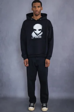 Sale Bluza Z Kapturem Alien Distressed Bluzy Z Kapturem