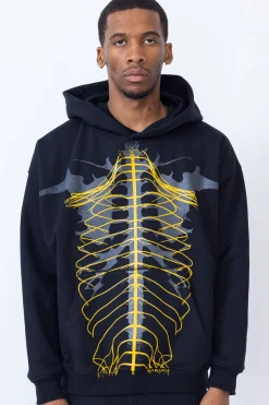 Clearance Bluza Z Kapturem Overprint Bluzy Z Kapturem