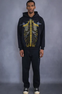 Clearance Bluza Z Kapturem Overprint Bluzy Z Kapturem