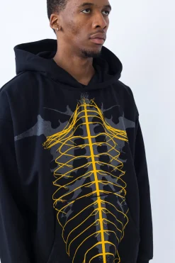 Clearance Bluza Z Kapturem Overprint Bluzy Z Kapturem