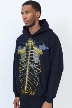 Clearance Bluza Z Kapturem Overprint Bluzy Z Kapturem