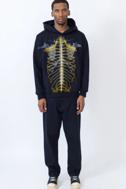 Clearance Bluza Z Kapturem Overprint Bluzy Z Kapturem