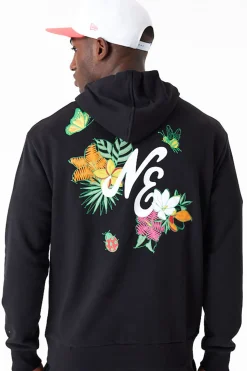 New Bluza Z Kapturem New Era Floral Graphic Oversized Bluzy Z Kapturem