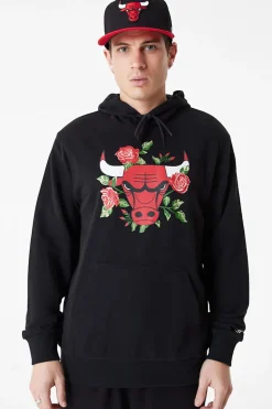 Hot Bluza Z Kapturem New Era Chicago Bulls Floral Graphic Bluzy Z Kapturem