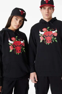 Hot Bluza Z Kapturem New Era Chicago Bulls Floral Graphic Bluzy Z Kapturem