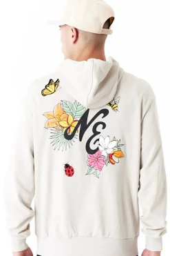 Clearance Bluza Z Kapturem New Era Floral Graphic Oversized Bluzy Z Kapturem