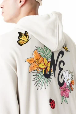 Clearance Bluza Z Kapturem New Era Floral Graphic Oversized Bluzy Z Kapturem