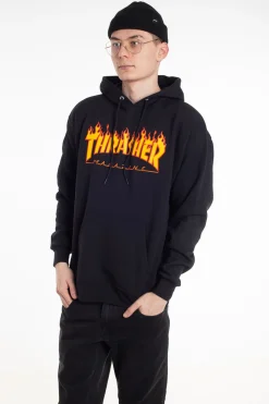 Best Bluza Z Kapturem Thrasher Flame Bluzy Z Kapturem