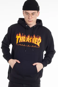 Best Bluza Z Kapturem Thrasher Flame Bluzy Z Kapturem