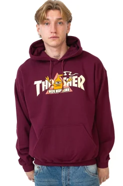 Outlet Bluza Z Kapturem Thrasher x Toy Machine Vortex Thrasher X Toy Machine|Bluzy Z Kapturem