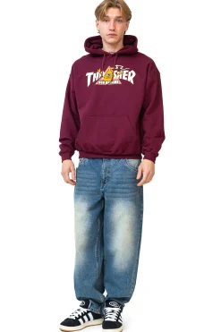 Outlet Bluza Z Kapturem Thrasher x Toy Machine Vortex Thrasher X Toy Machine|Bluzy Z Kapturem