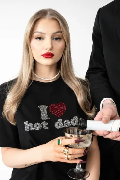 Discount Koszulka I <3 Hot Dads T-shirty