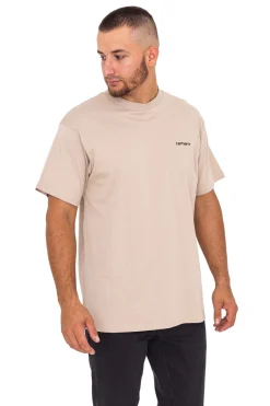 New Koszulka Script Embroidery T-shirty