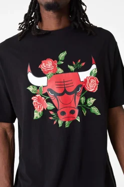 Clearance Koszulka New Era Chicago Bulls Floral Graphic Oversized T-shirty
