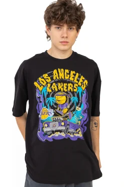Best Koszulka New Era LA Lakers Graphic Drop Shoulder T-shirty