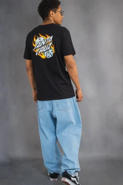 Clearance Koszulka Santa Cruz Flaming Dice Dot Chest T-shirty