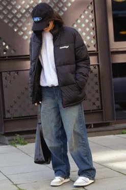 New Kurtka Zimowa Puff Mini Logo Hoodie Zimowe