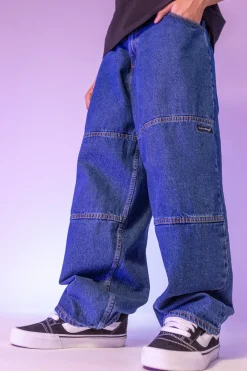 Clearance Spodnie Way Too Big Double Knee Spodnie Baggy|Jeansy