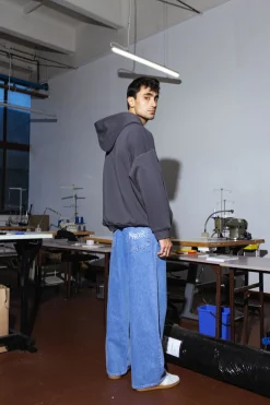 Online Spodnie Loose Brush Spodnie Baggy|Jeansy