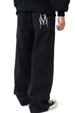 Outlet Spodnie Loose Crystal Spodnie Baggy|Jeansy