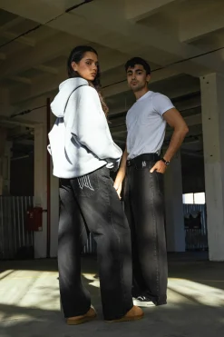 New Spodnie Loose Gothic Spodnie Baggy|Jeansy