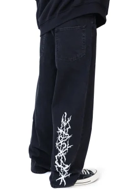 Hot Spodnie Loose Metal Spodnie Baggy|Jeansy