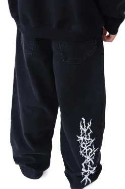 Hot Spodnie Loose Metal Spodnie Baggy|Jeansy