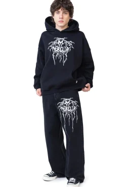 Hot Spodnie Loose Metal Spodnie Baggy|Jeansy