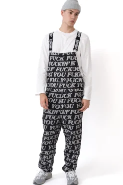 New Spodnie Fuckin Fuck Denim Overalls Spodnie Chino / Bojówki|Spodnie Materiałowe