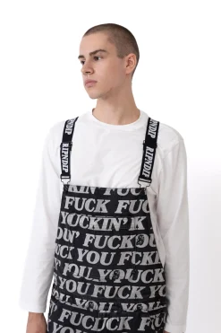 New Spodnie Fuckin Fuck Denim Overalls Spodnie Chino / Bojówki|Spodnie Materiałowe